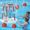 Pool Basketball Hoop Toys for Kids Ages 4-8 8-12 Adult, Summer Outdoor Swimming Pool Games Water Play Toys Family Party for Teens, 2in1 Pool Basketball Hoop & Rings Game with 4 Balls 12 Rings and Pump